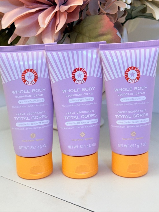 First Aid Beauty Other - 3x First Aid Beauty Whole Body Deodorant Cream 3 oz - Fresh Citrus - NEW SEALED